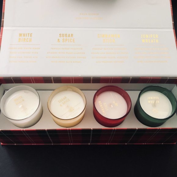 DW HOME Gift Boxed Set of 4 Richly Scented Candle Votives NIB - Picture 1 of 10